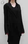 marc le bihan tie trim jacket 2250 E23 black